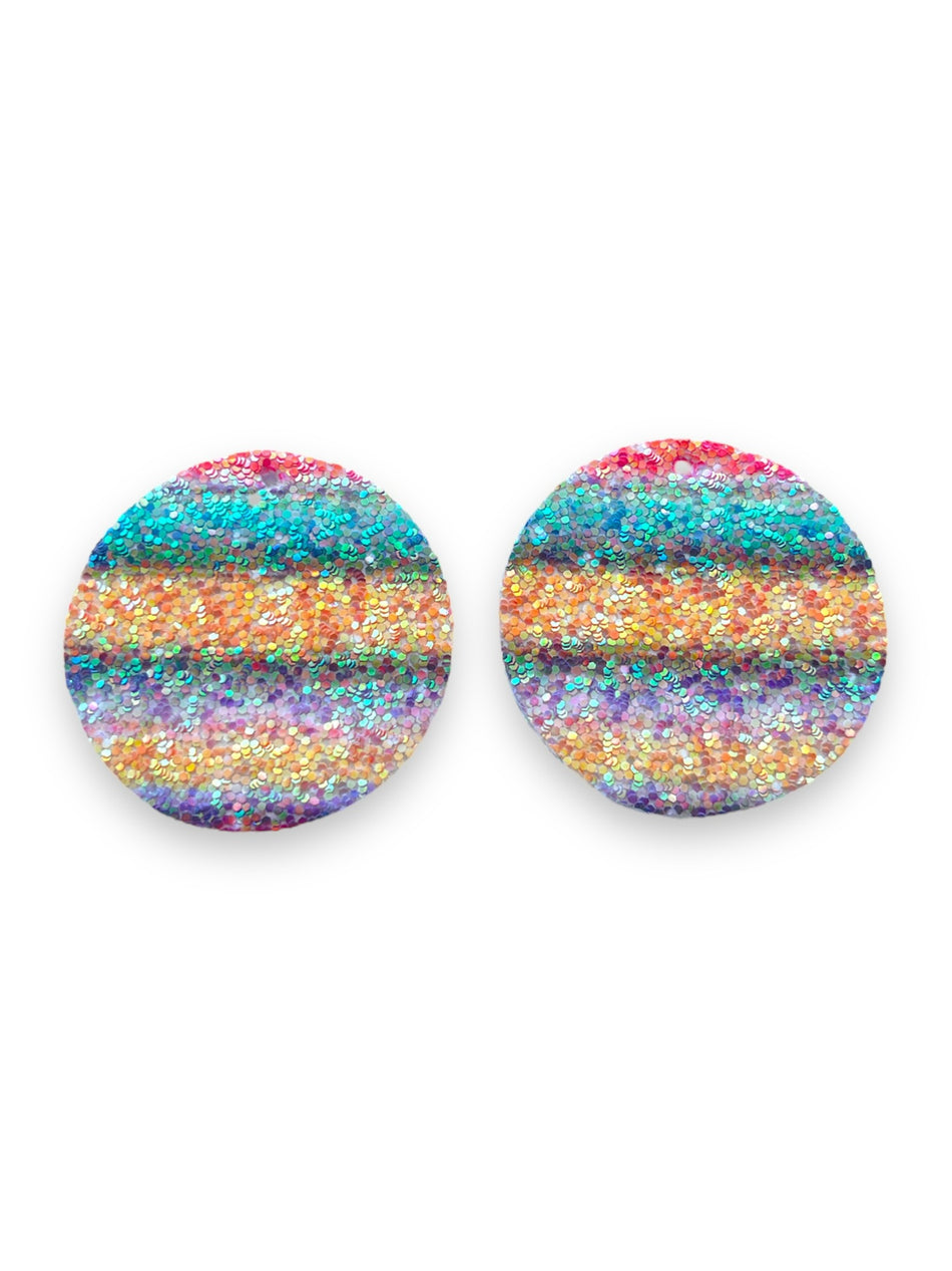 Multicolor Flat Round Foam, 2pcs