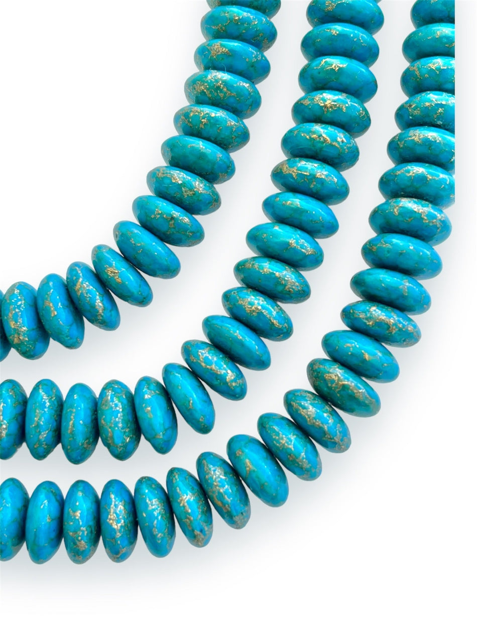 Turquoise Rondelle 1/2 Strand