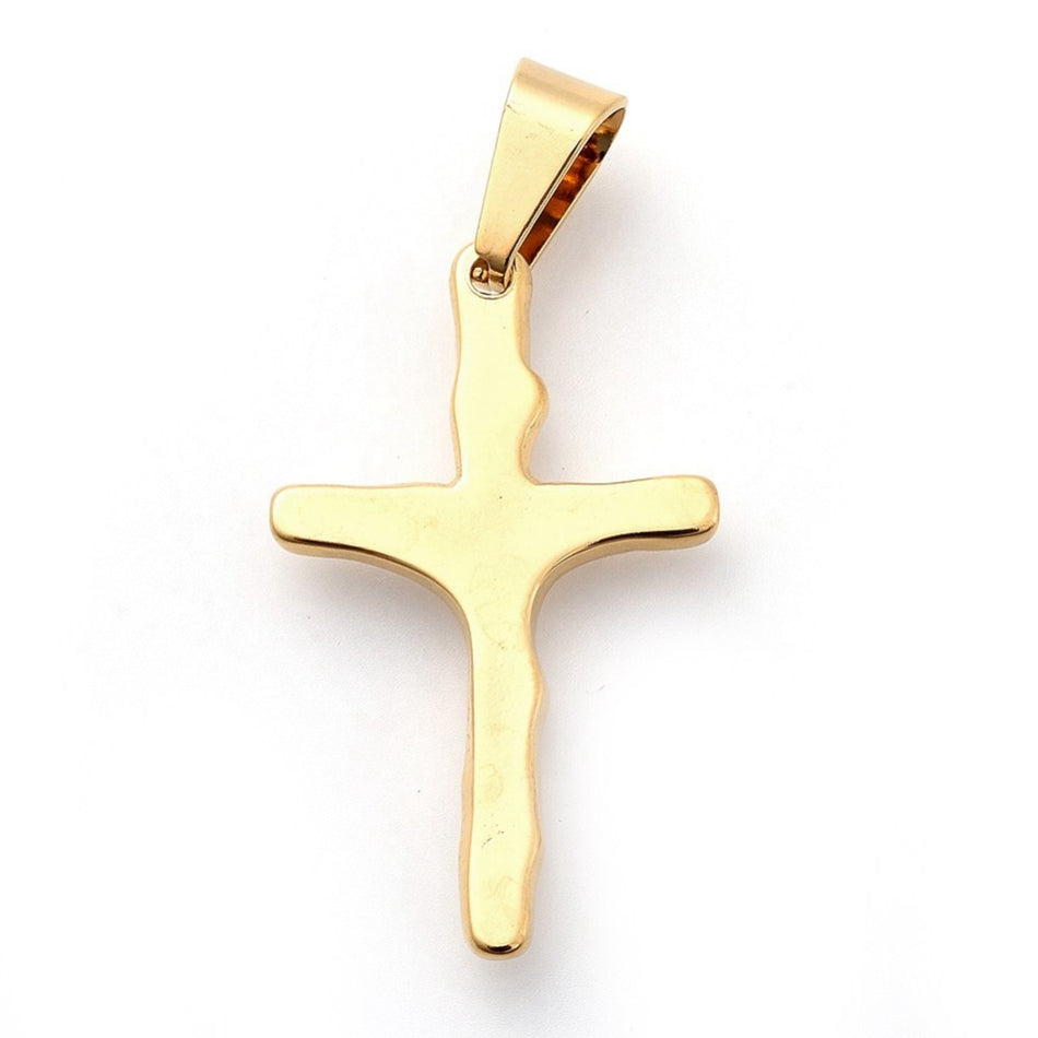 Stainless Steel Cross Pendant, 1pc