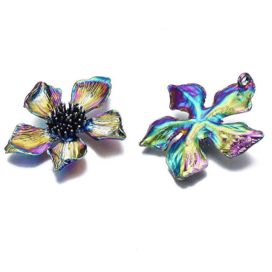 Tornasol Flower Pendant 54mm, 1pc