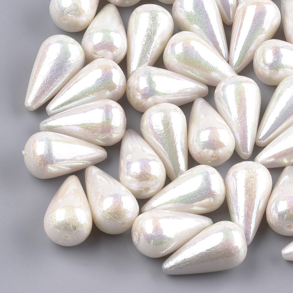 Acrylic Pearl Drop Beads 27mm, 4pcs