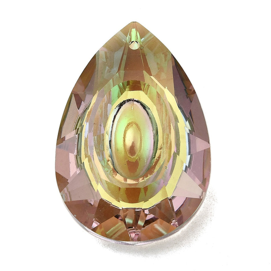 Crystal Teardrop Pendant, 47mm, 1pc