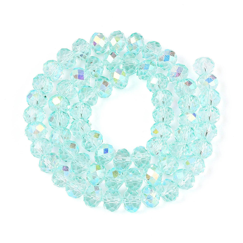 Crystal Rondelle, 8mm, 1 Strand