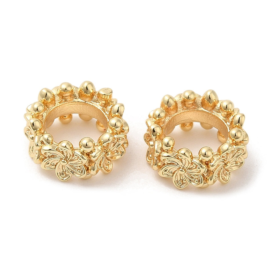 Gold-Filled Large Hole Bead, 10mm, 5pcs