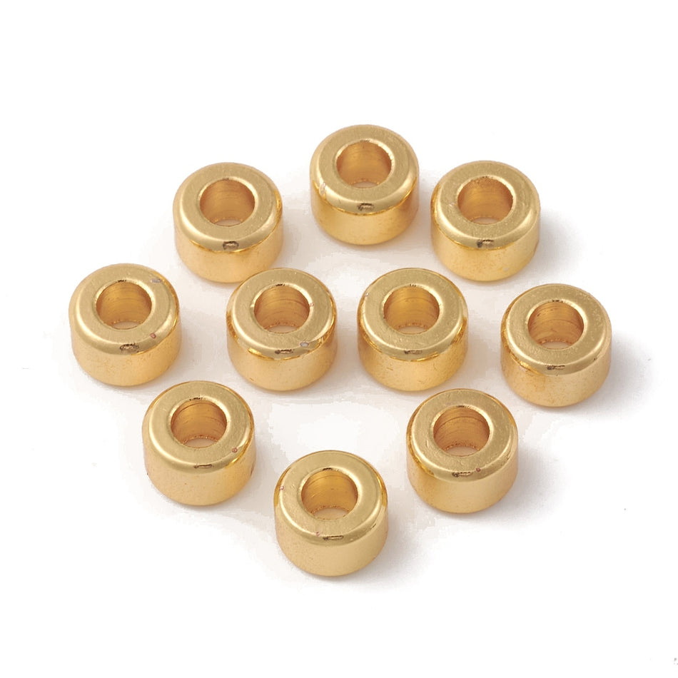 Gold-Filled Spacer Beads, 7mm, 10pcs