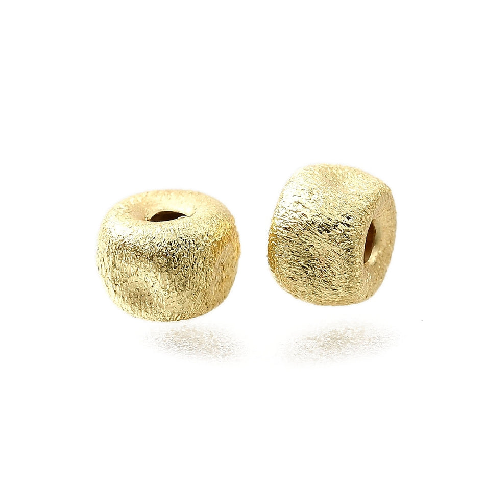 Textured Flat Round,18K Gold-Filled, 5mm, 10pcs