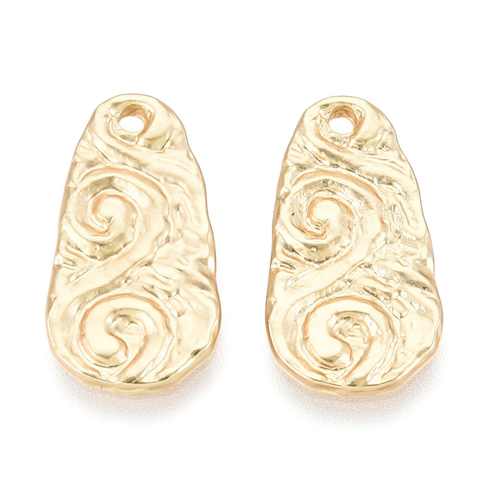 Gold-Filled Matte Infinity Pendants 20mm, 5pcs