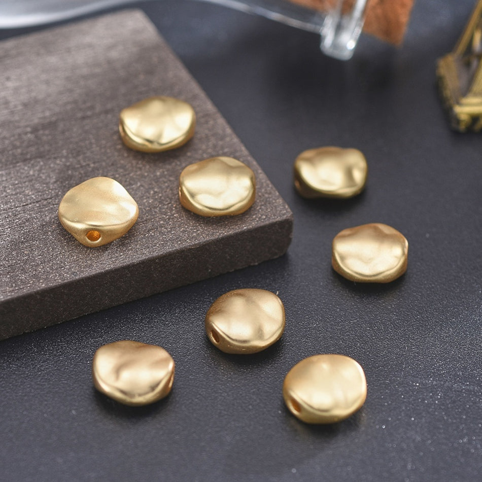 Gold-Filled Matte Spacer Beads, 10mm, 8pcs