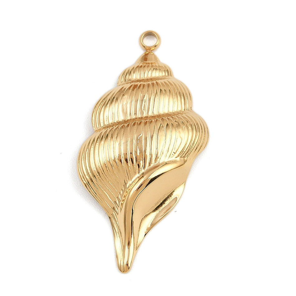 Stainless Steel Pendants, Conch 46mm 1pc