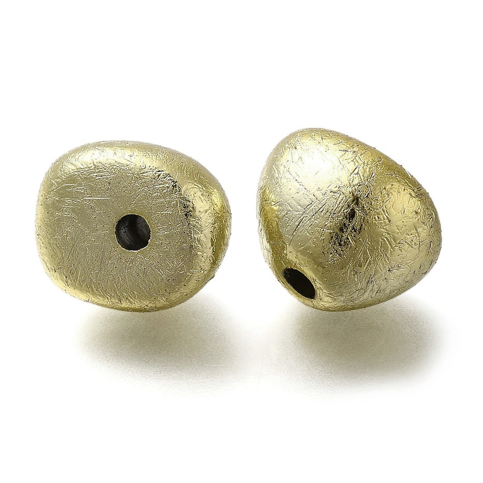 Champagne Gold Textured Plastic Bead 20mm, 8pcs