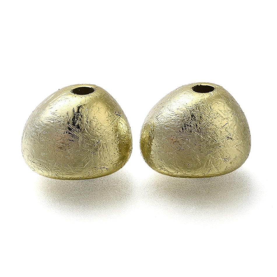 Champagne Gold Textured Plastic Bead 20mm, 8pcs