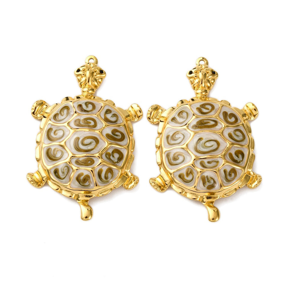 Stainless Steel Turtle Pendant, 57mm 1pc