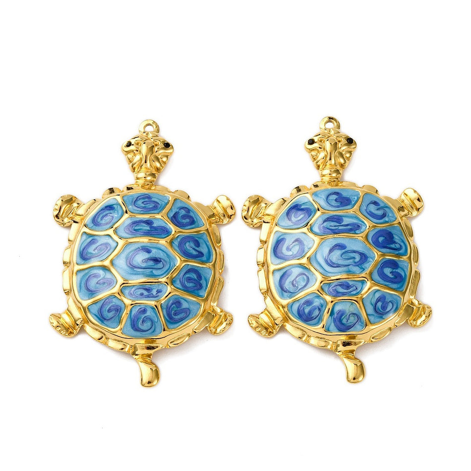 Stainless Steel Turtle Pendant, 57mm 1pc