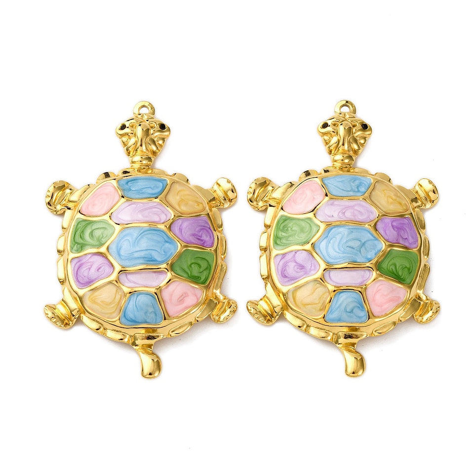 Stainless Steel Turtle Pendant, 57mm 1pc