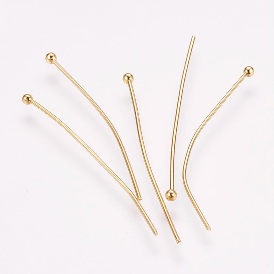 Stainless Steel Ball Pins, 50pcs