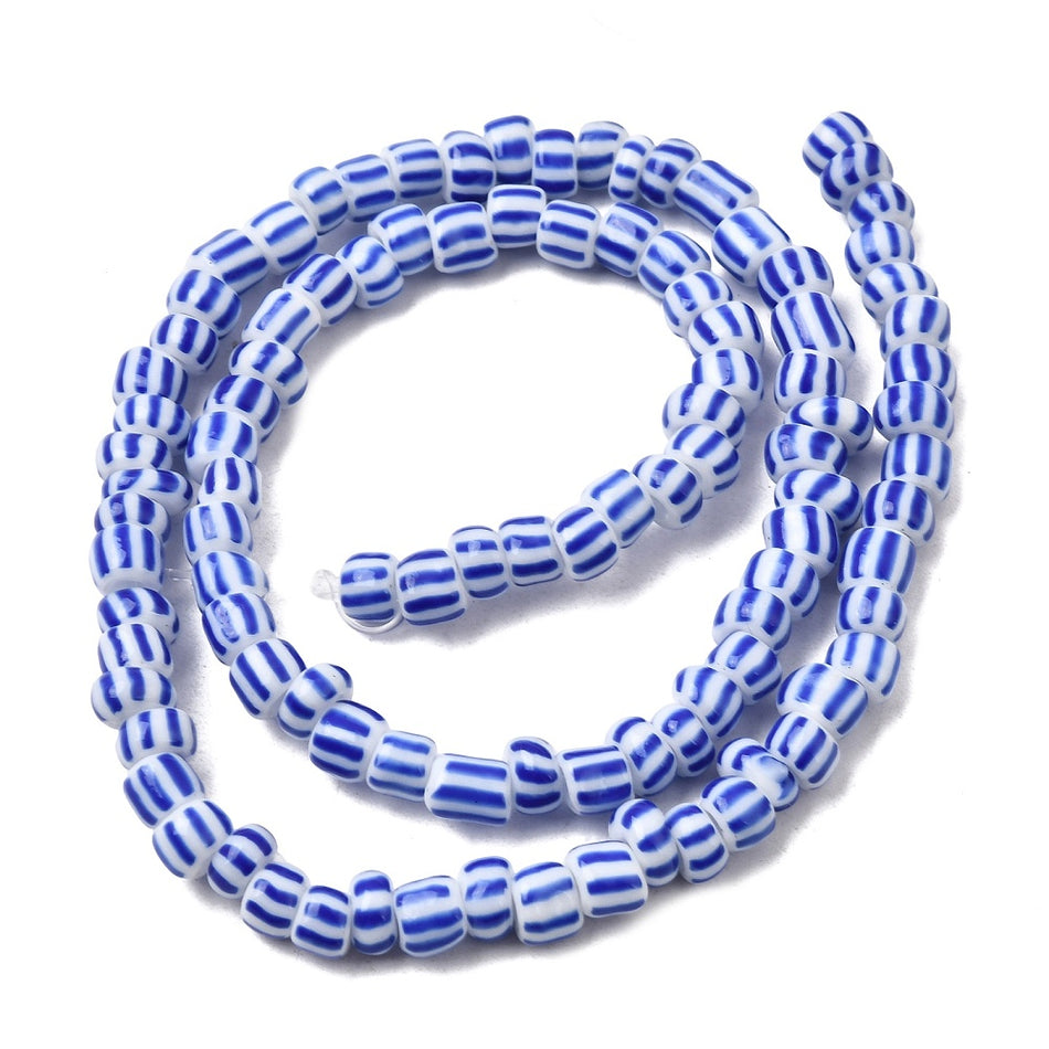 Lampwork Seed Beads Strand, Bead Size 3~4.5mm