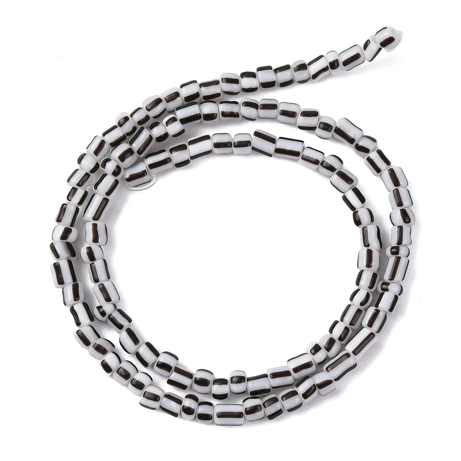 Lampwork Seed Beads Strand, Bead Size 3~4.5mm