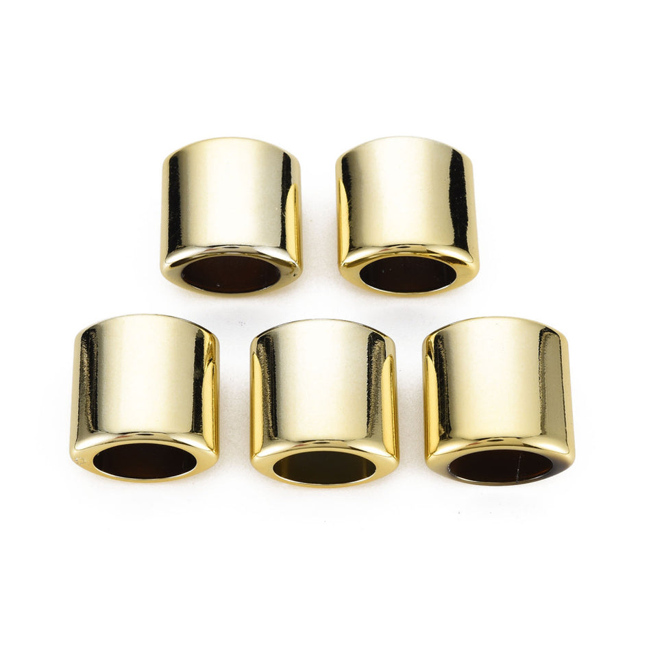Acrylic Beads, Oval, Gold Size: about 0.73 inch(18.5mm) long, 0.69 inch(17.5mm) wide, 0.41 inch(10.5mm) thick, hole: 0.30x0.45 inch(11mm) Package of 10pcs