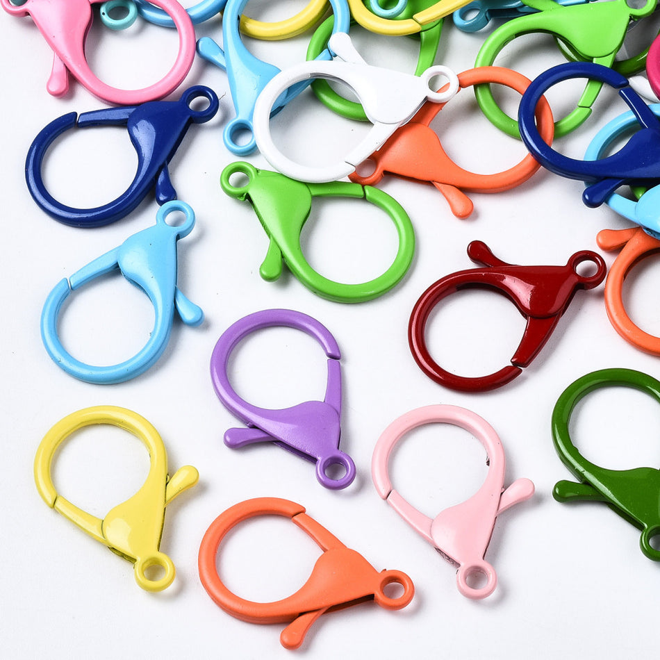 Lobster Claw Clasps, Mixed Color Size: about 1.38 inch(35mm) long Package of 5pcs