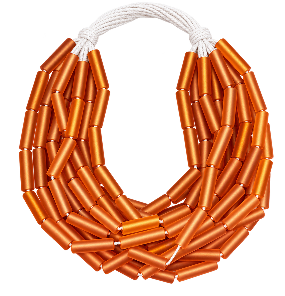 Resin Tube Beads Strand, Bead Size 38mm Long x 8mm