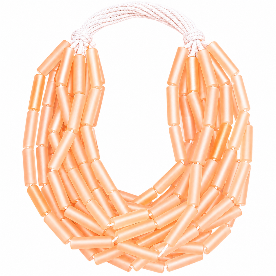 Resin Tube Beads Strand, Bead Size 38mm Long x 8mm