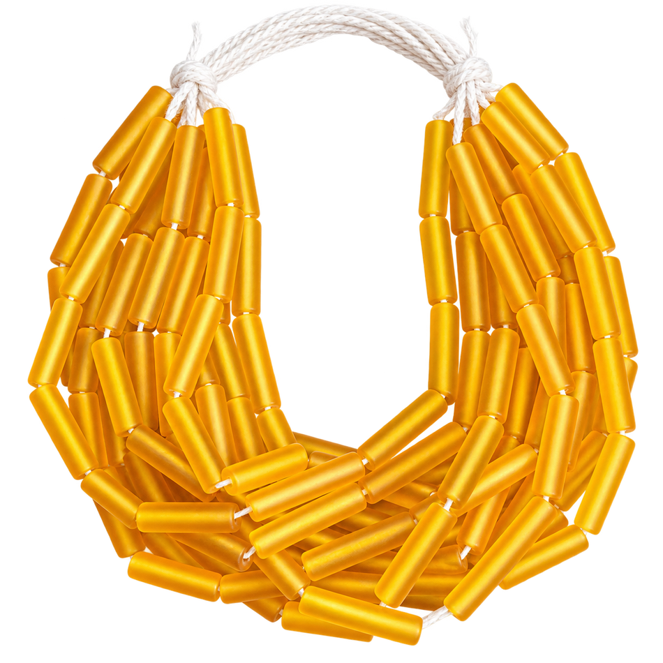 Resin Tube Beads Strand, Bead Size 38mm Long x 8mm