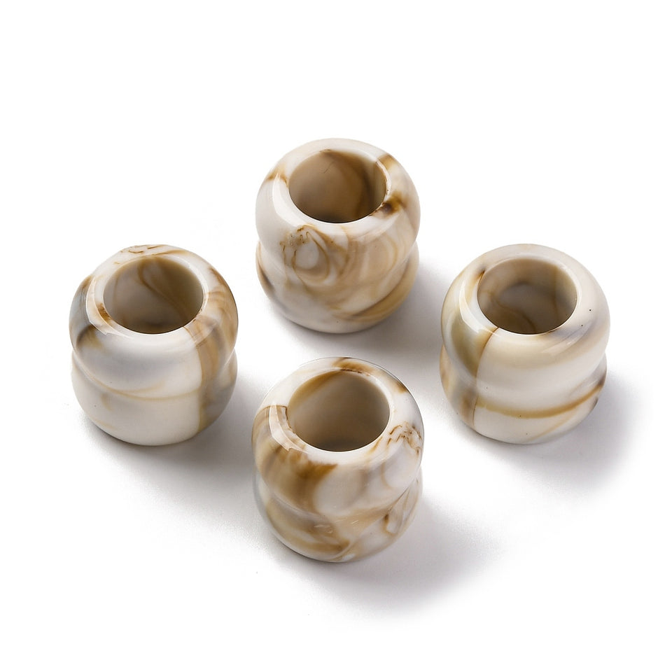 Two Tone Large Hole Acrylic Beads, Bead Size 18.5~19mm Hole: 12mm.