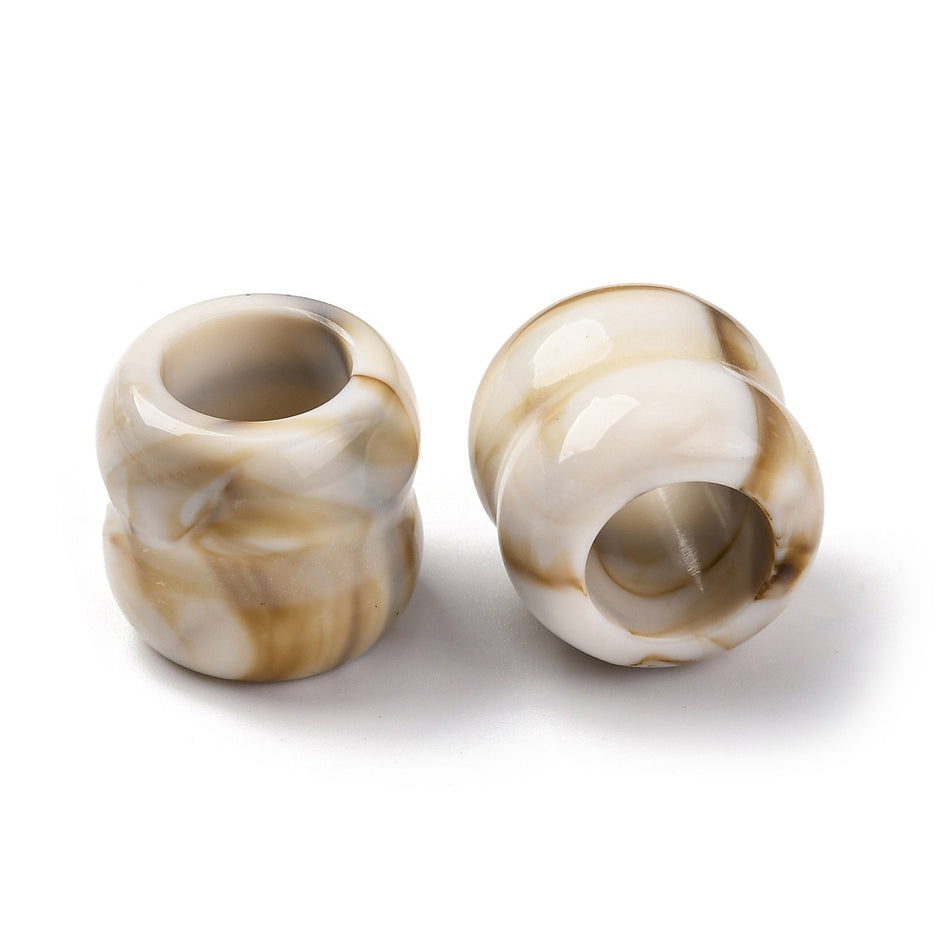 Two Tone Large Hole Acrylic Beads, Bead Size 18.5~19mm Hole: 12mm.