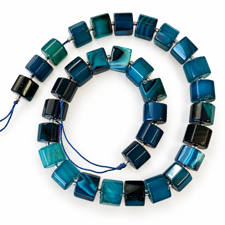 Natural Agate Bead, 15” Strand, Rondelle Bead Size: 14x12mm