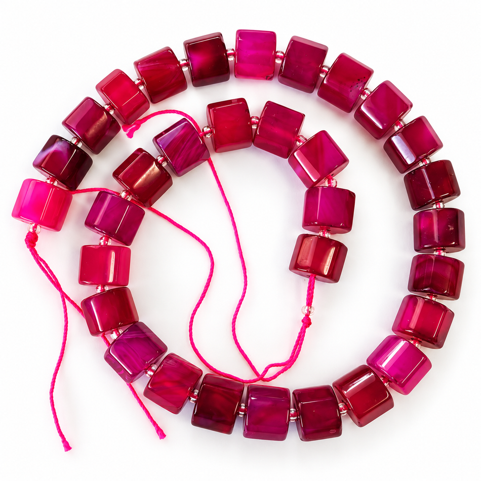 Natural Agate Bead, 15” Strand, Rondelle Bead Size: 14x12mm