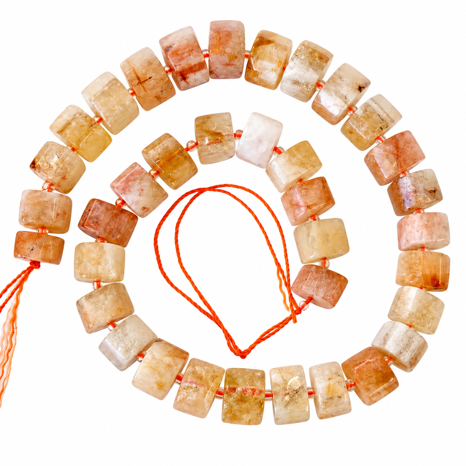 Natural Agate Bead, 15” Strand, Rondelle Bead Size: 14x12mm