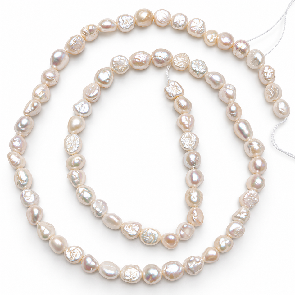 Natural Freshwater Pearl Beads – Bead Size 4–6mm – 16” Strand