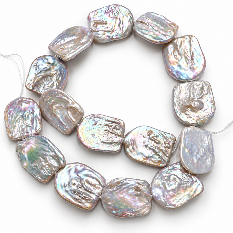 Natural Freshwater Pearl Beads – Bead Size Approx. 25mm – 15” Strand