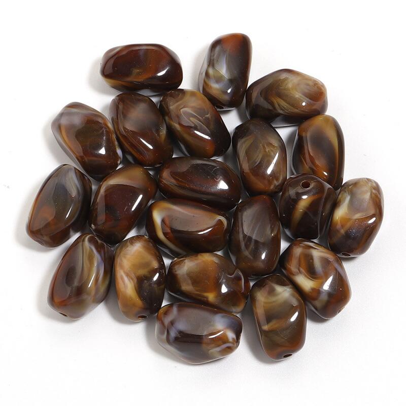 Opaque Acrylic Beads, Nugget, Size 21mm Package of 10pcs