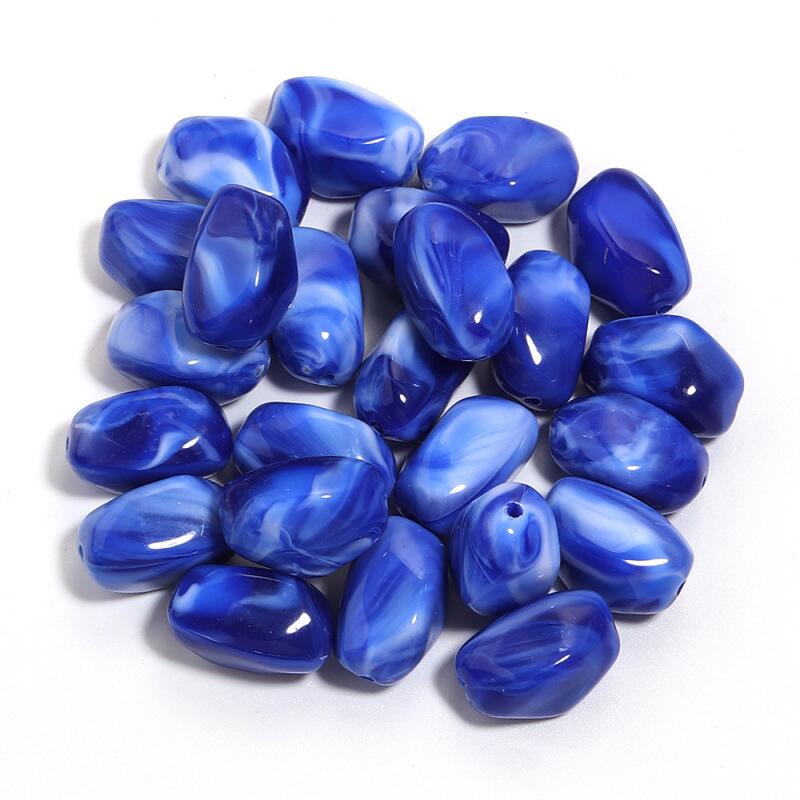 Opaque Acrylic Beads, Nugget, Size 21mm Package of 10pcs