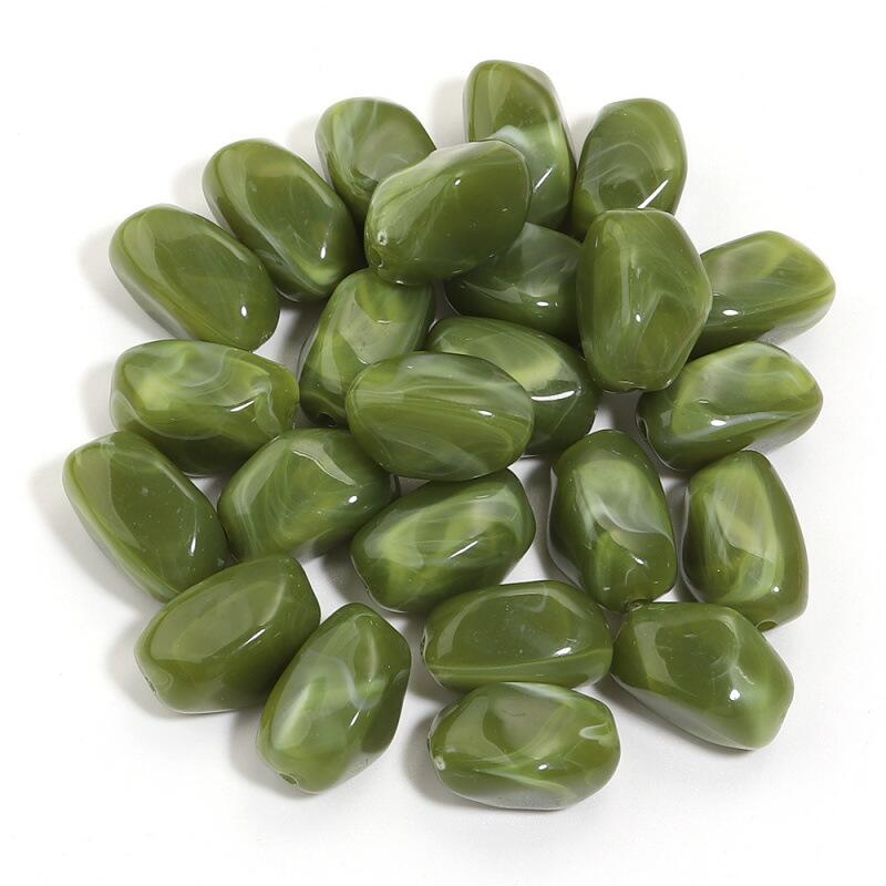 Opaque Acrylic Beads, Nugget, Size 21mm Package of 10pcs