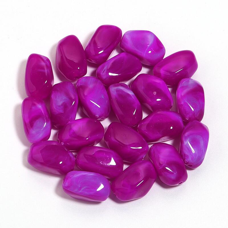 Opaque Acrylic Beads, Nugget, Size 21mm Package of 10pcs