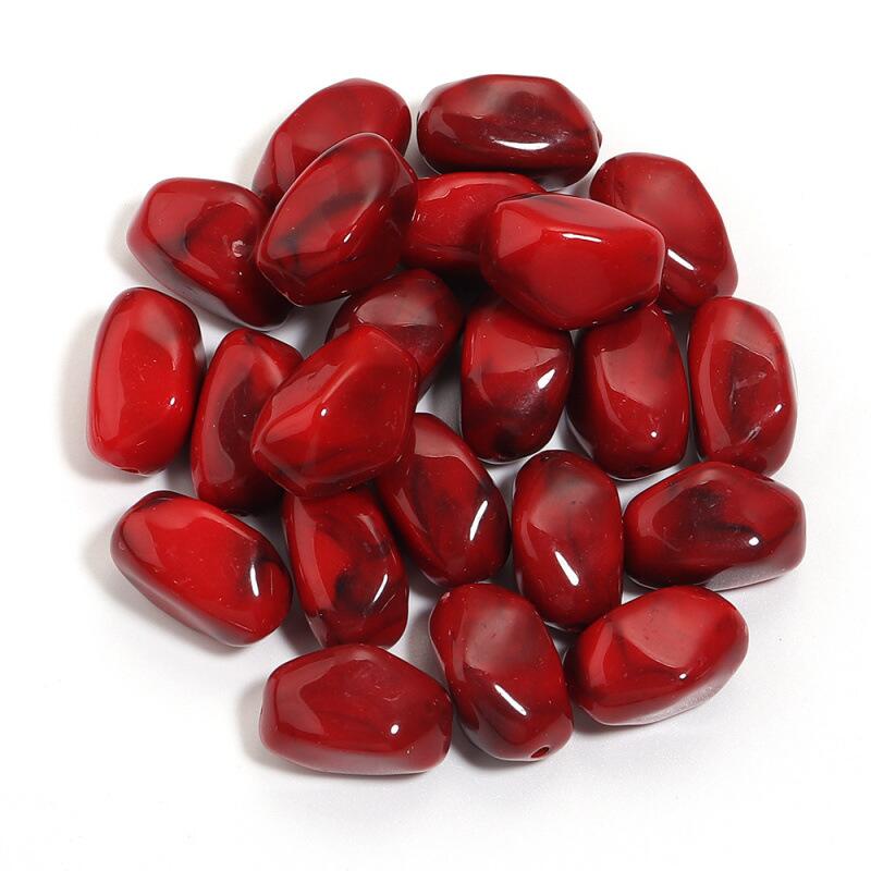 Opaque Acrylic Beads, Nugget, Size 21mm Package of 10pcs