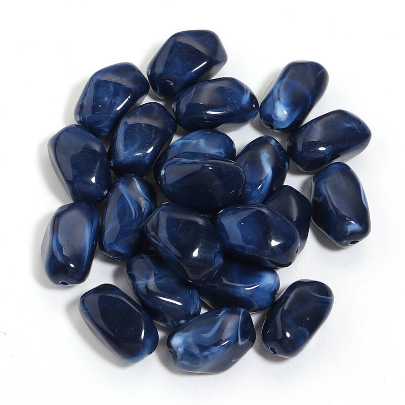 Opaque Acrylic Beads, Nugget, Size 21mm Package of 10pcs