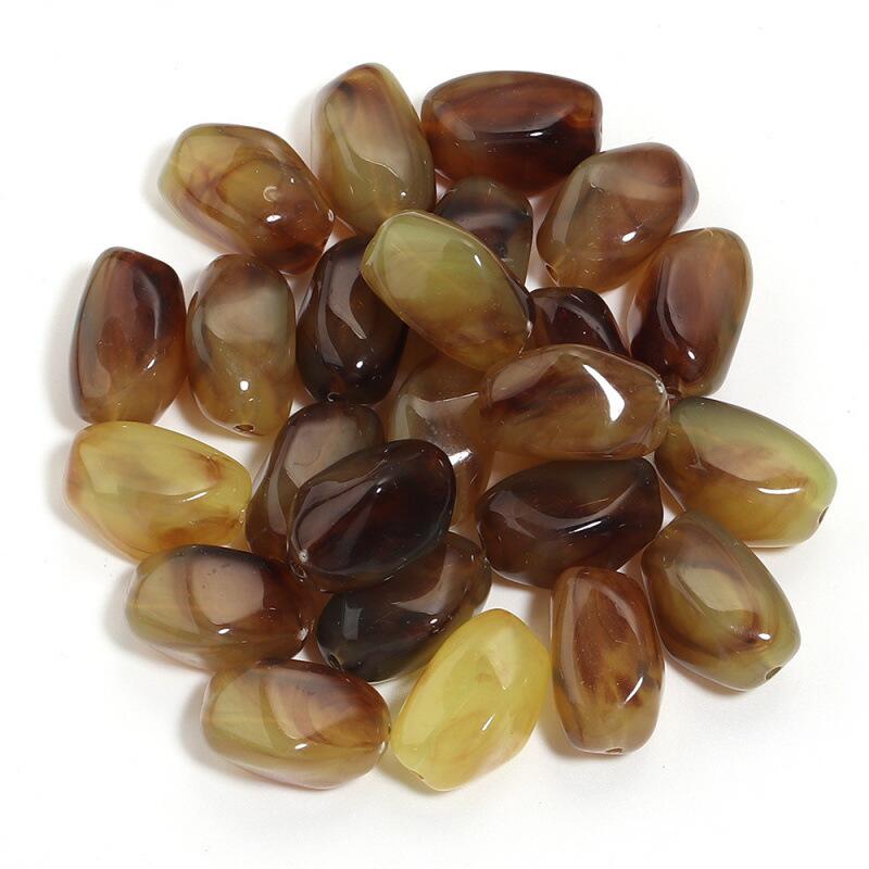 Opaque Acrylic Beads, Nugget, Size 21mm Package of 10pcs