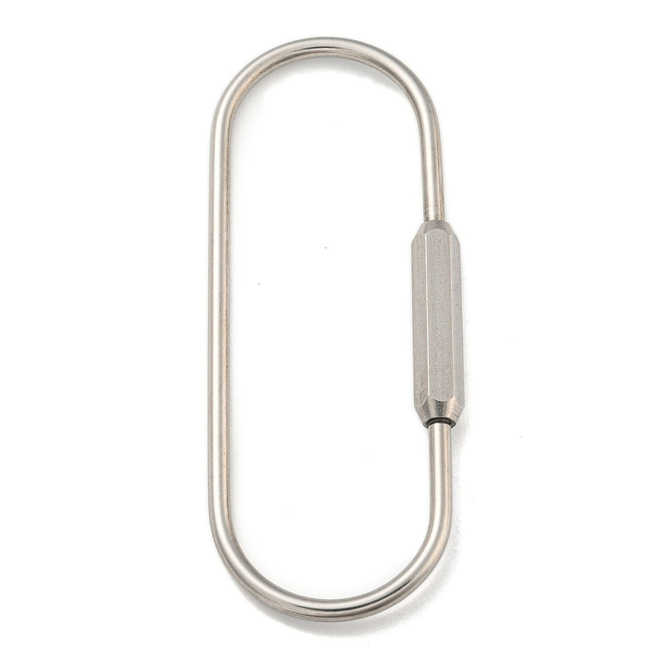 Stainless Steel Carabiner Lock Charms, for Necklaces Making, Quick Links, Size 89mm 1PC