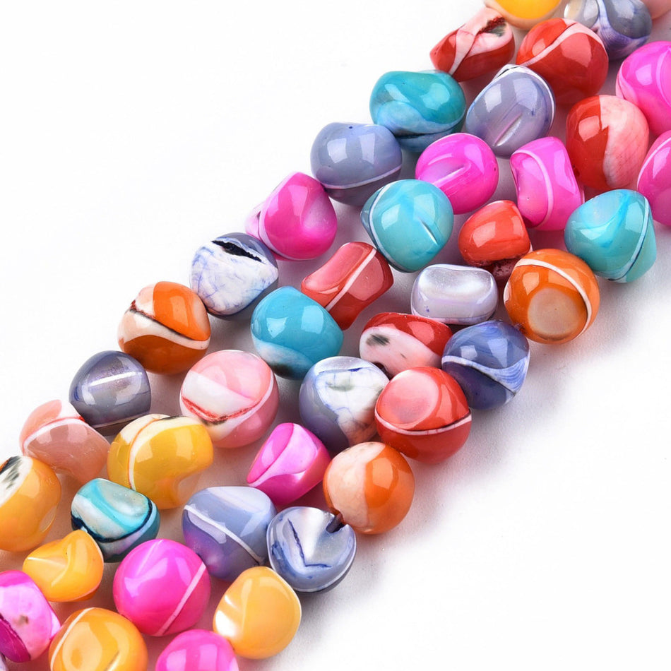 Colorful Shell strand, 8mm