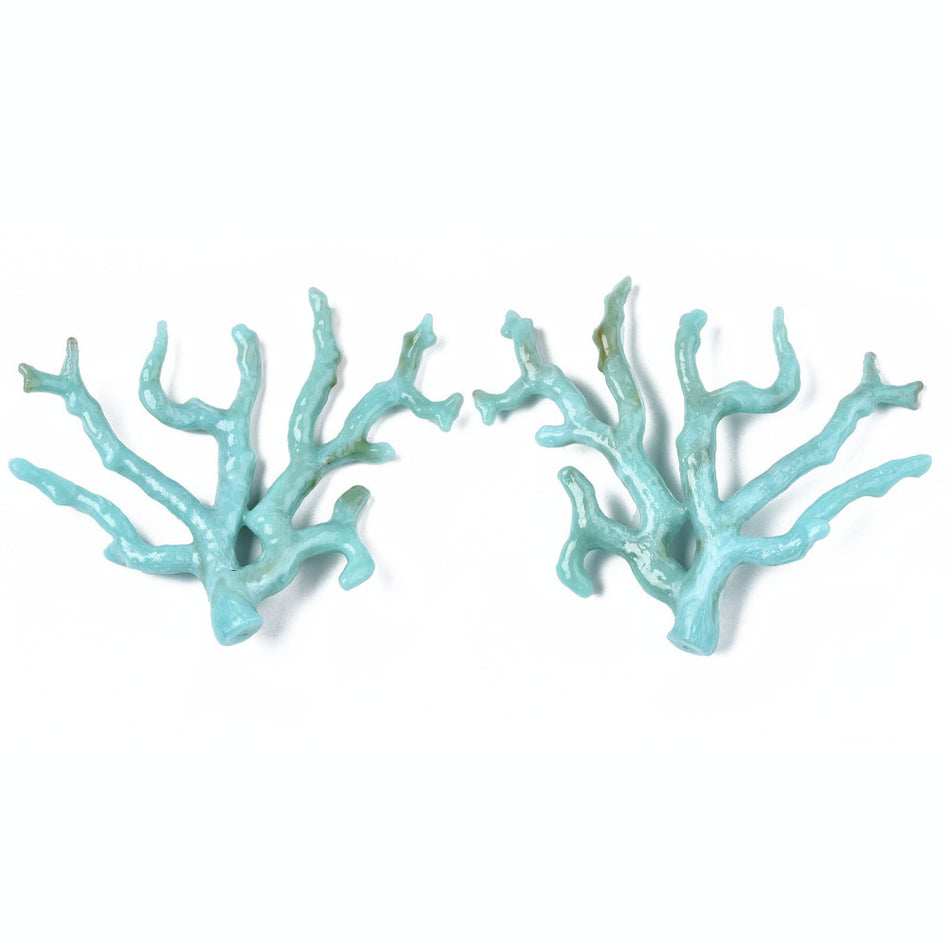 Turquoise Acrylic Branch 4 Inches, 2 Pcs