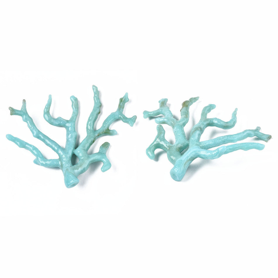 Turquoise Acrylic Branch 4 Inches, 2 Pcs