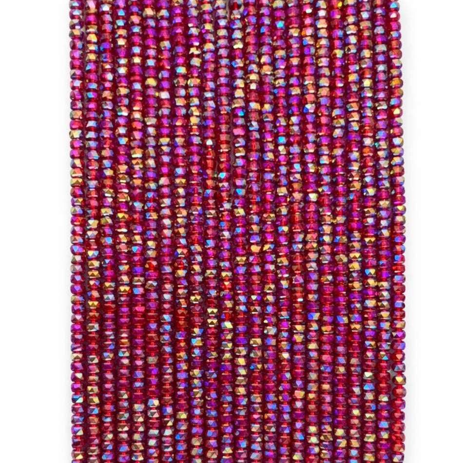 Faceted Rondelle Crystal Strand, 4mm