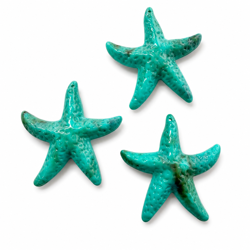 Acrylic Star Pendant Bead 50mm, 3pcs