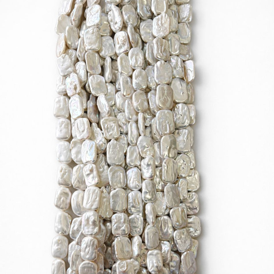 Freshwater Pearl Rectangular Shape Strand, 20mm