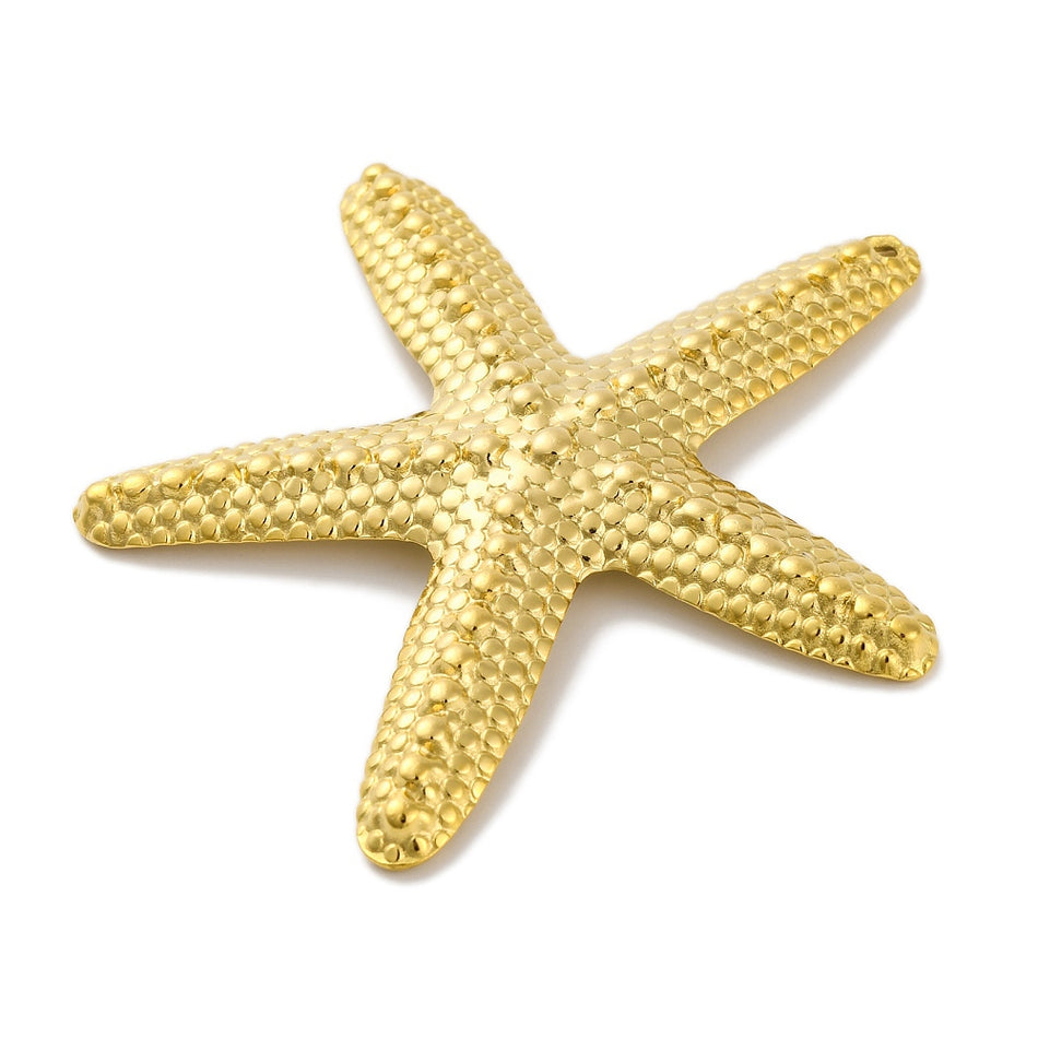 Stainless Steel Starfish Pendant 57mm, 1pc