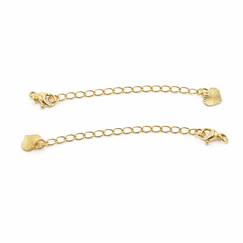 Gold-Filled Heart Extensor, 2pcs