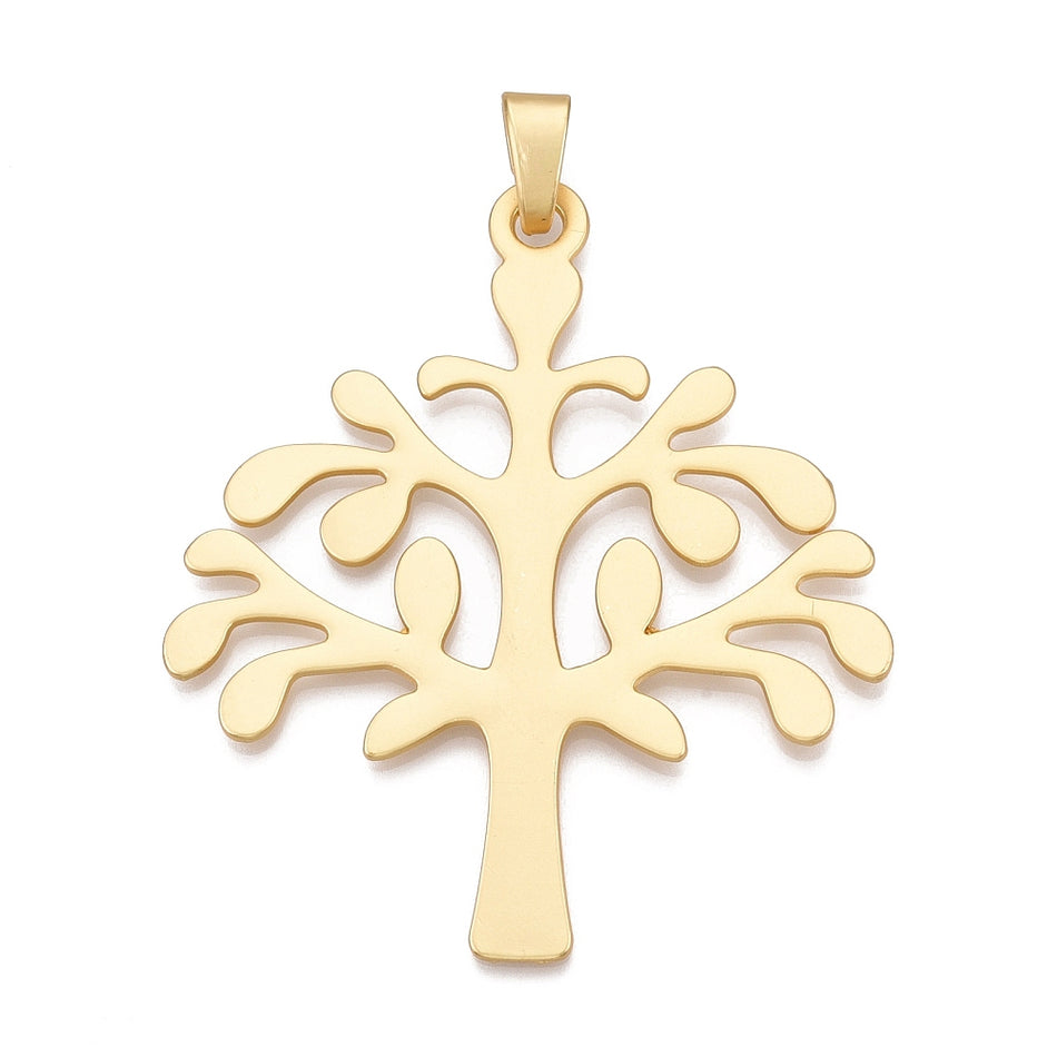 Gold-Filled Tree of Life Shape Pendant, 1pc